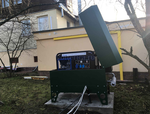 Подготовка генератора в контейнере к монтажным работам